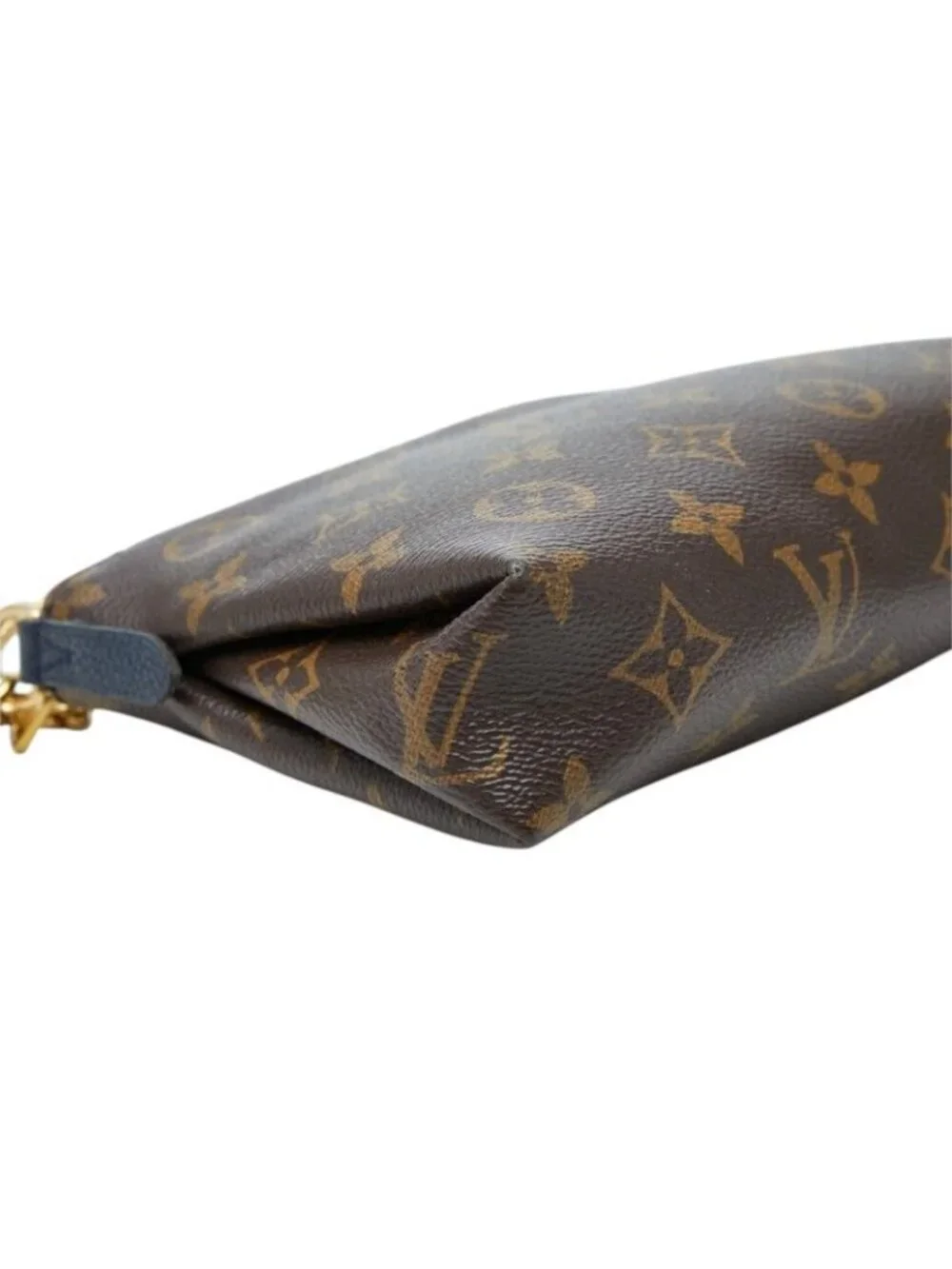 Louis Vuitton Monogram Pallas Clutch Shoulder Bag Chain Pouch Blue Marine Navy